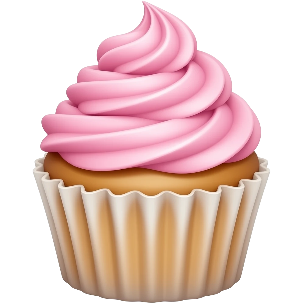 Cupcake with pink icing emoji