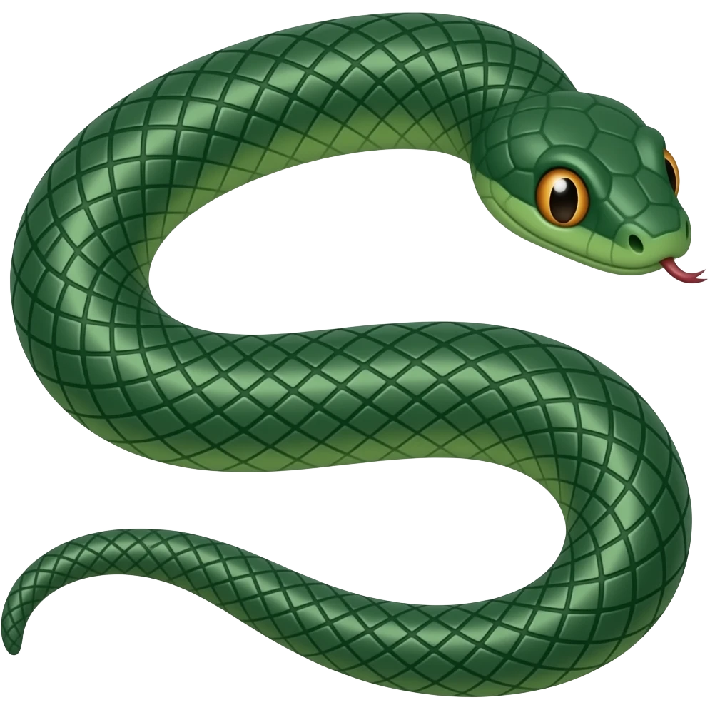 Dark green snake emoji