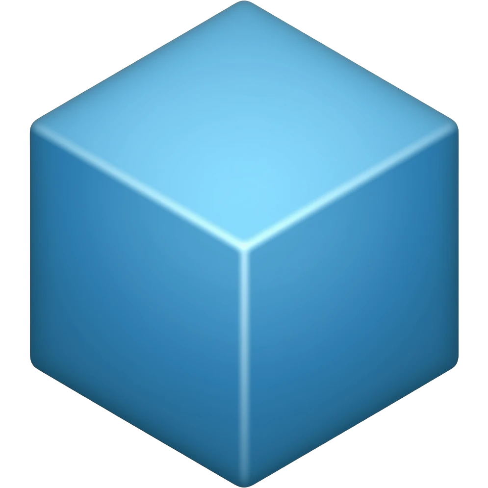 Hexagon biru emoji