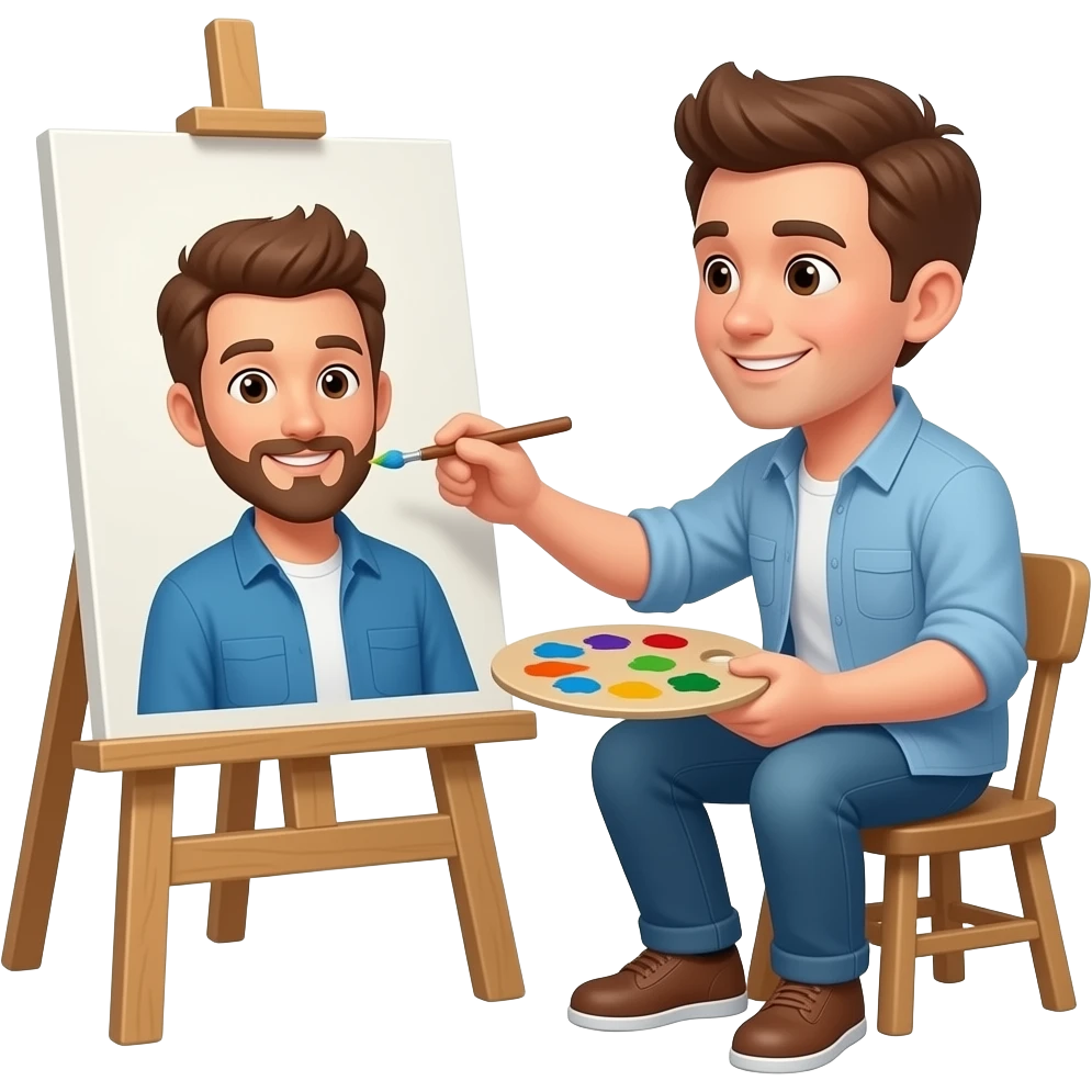👨🏻‍❤️‍👨🏻 🎨🖌️ emoji