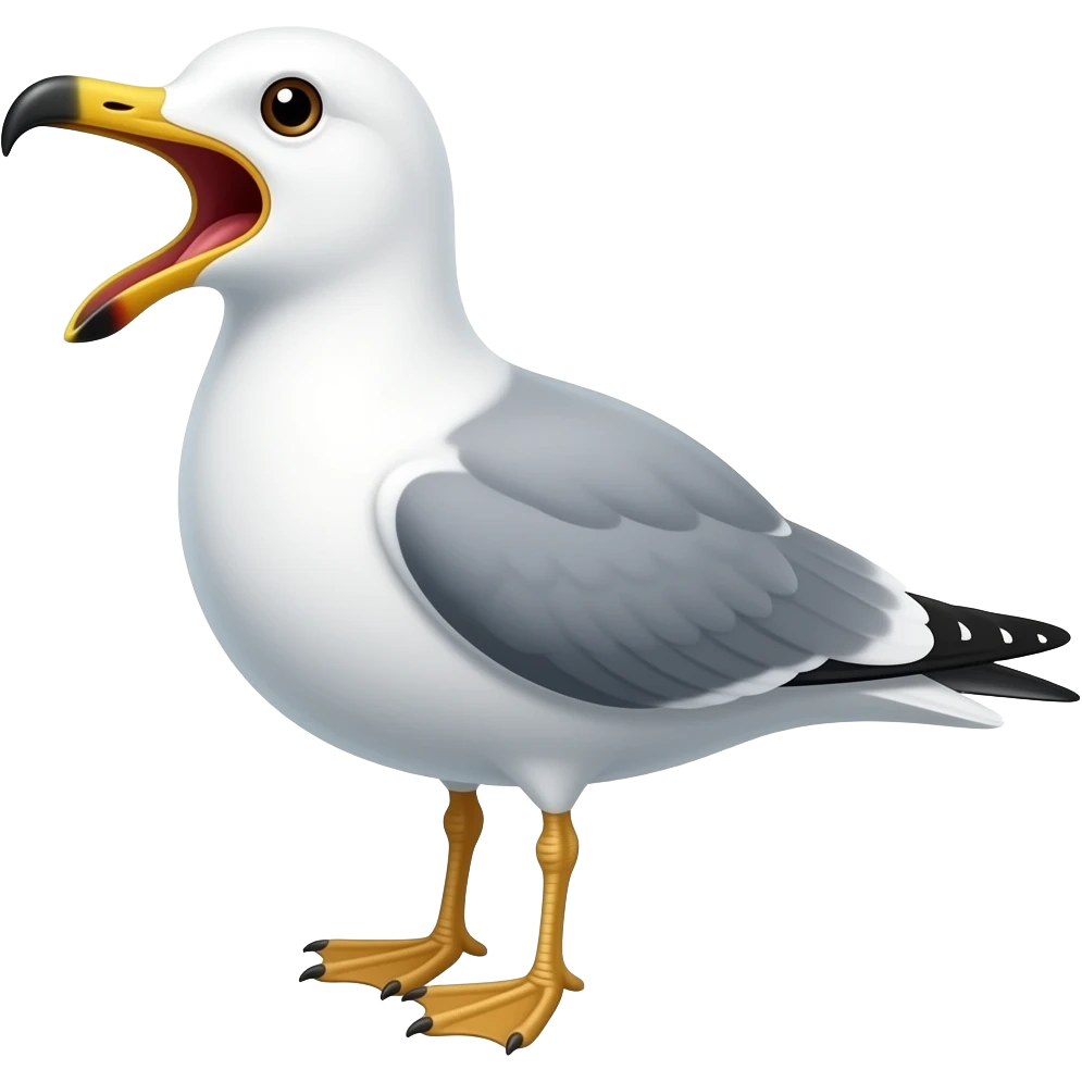 screaming seagull front emoji