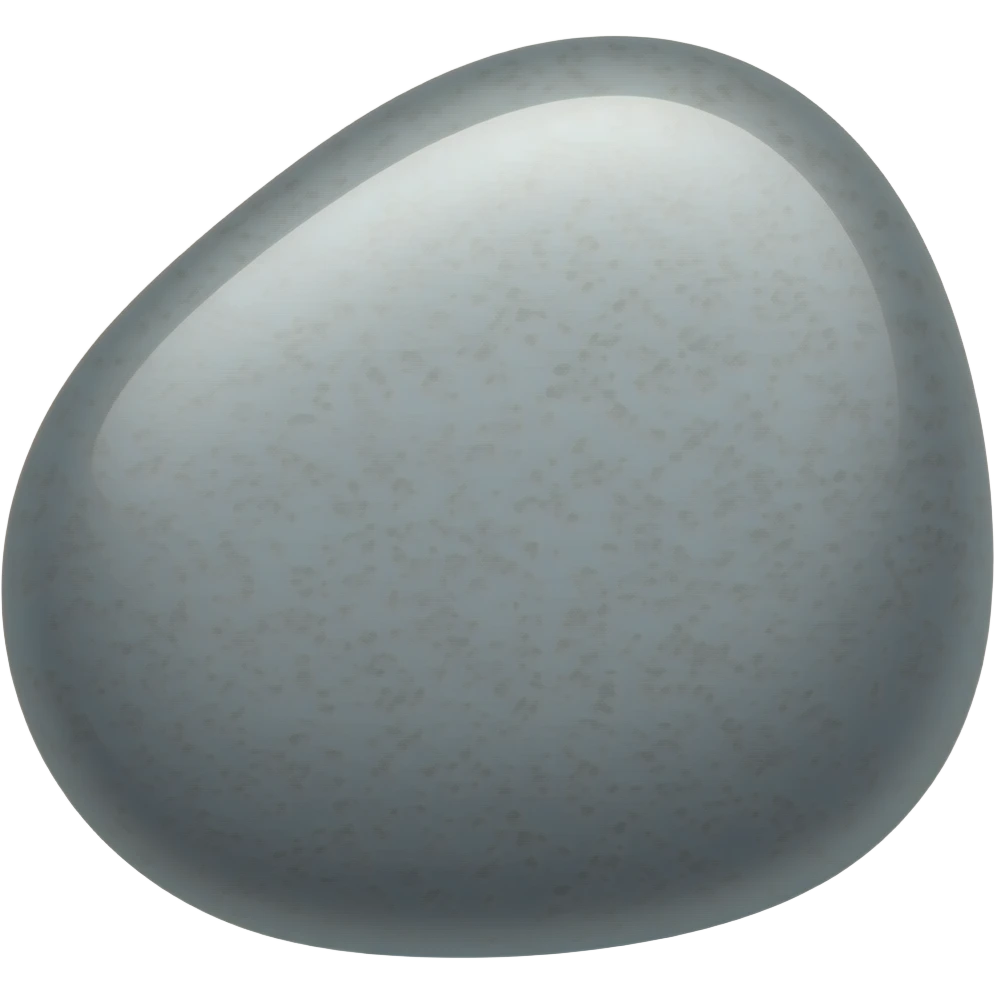 Misty matte river stone emoji