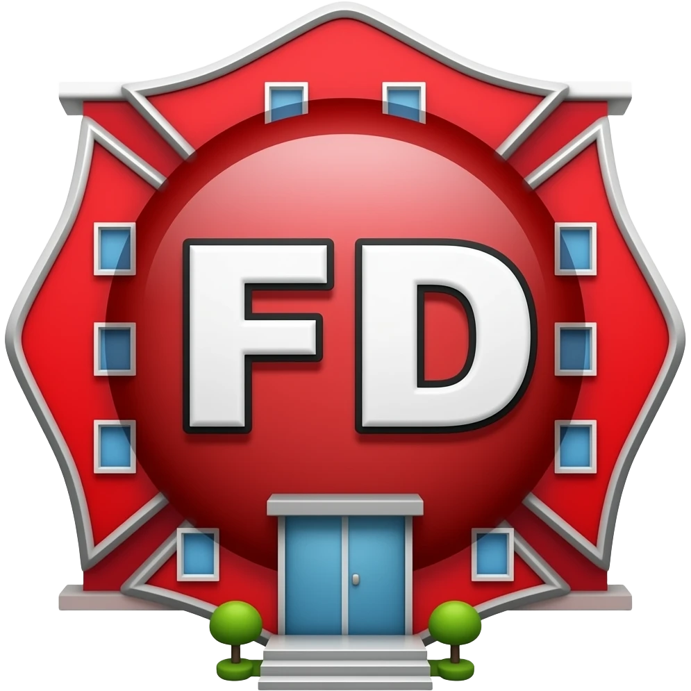 Fire department building names FD emoji no background emoji