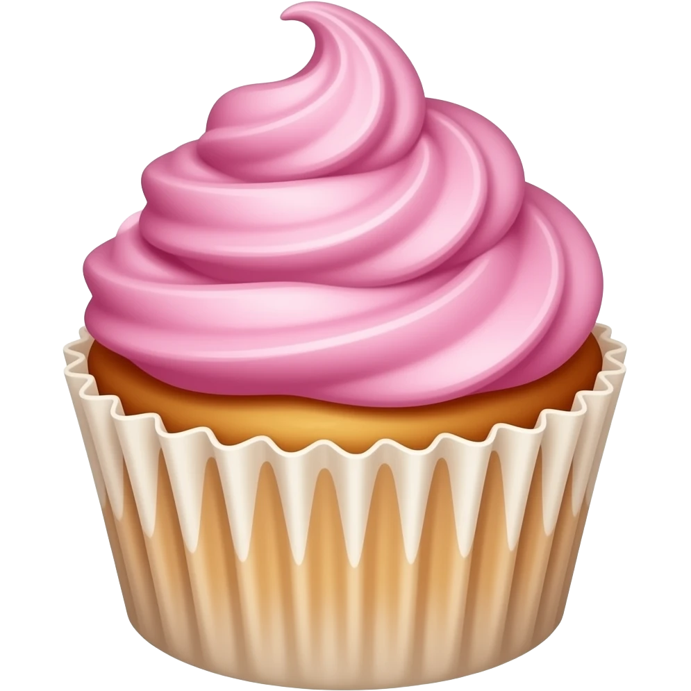 Cupcake with pink icing emoji