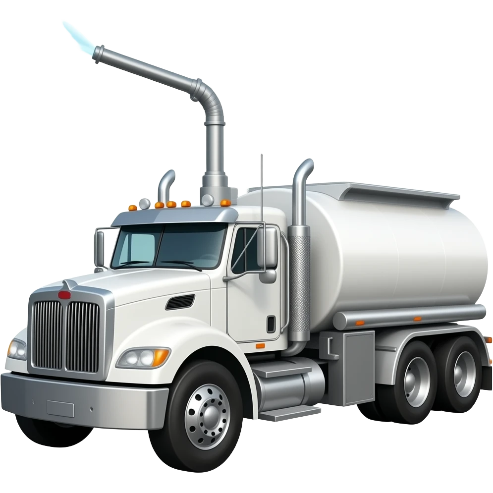 construction camion citerne blanc westernstar avec bras arrosage tencoside-way emoji