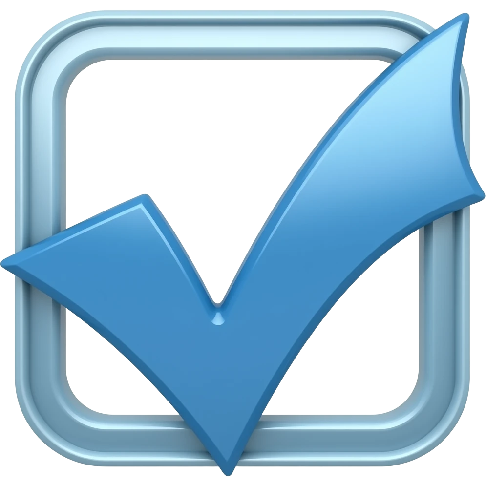make a blue checkmark emoji