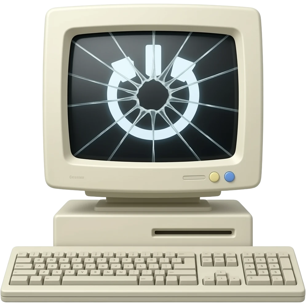 Mr fun.computer phase π fun computer screen off and screen has broken emoji
