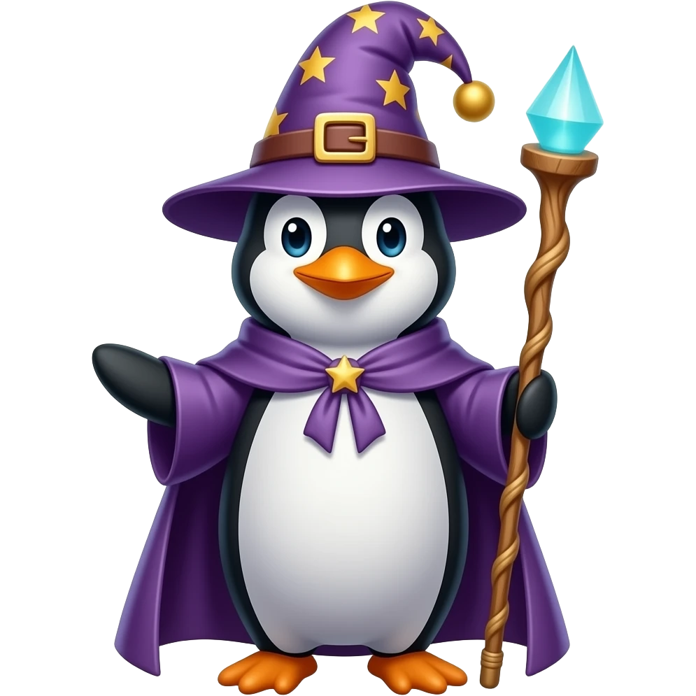 Penguin Wizard emoji