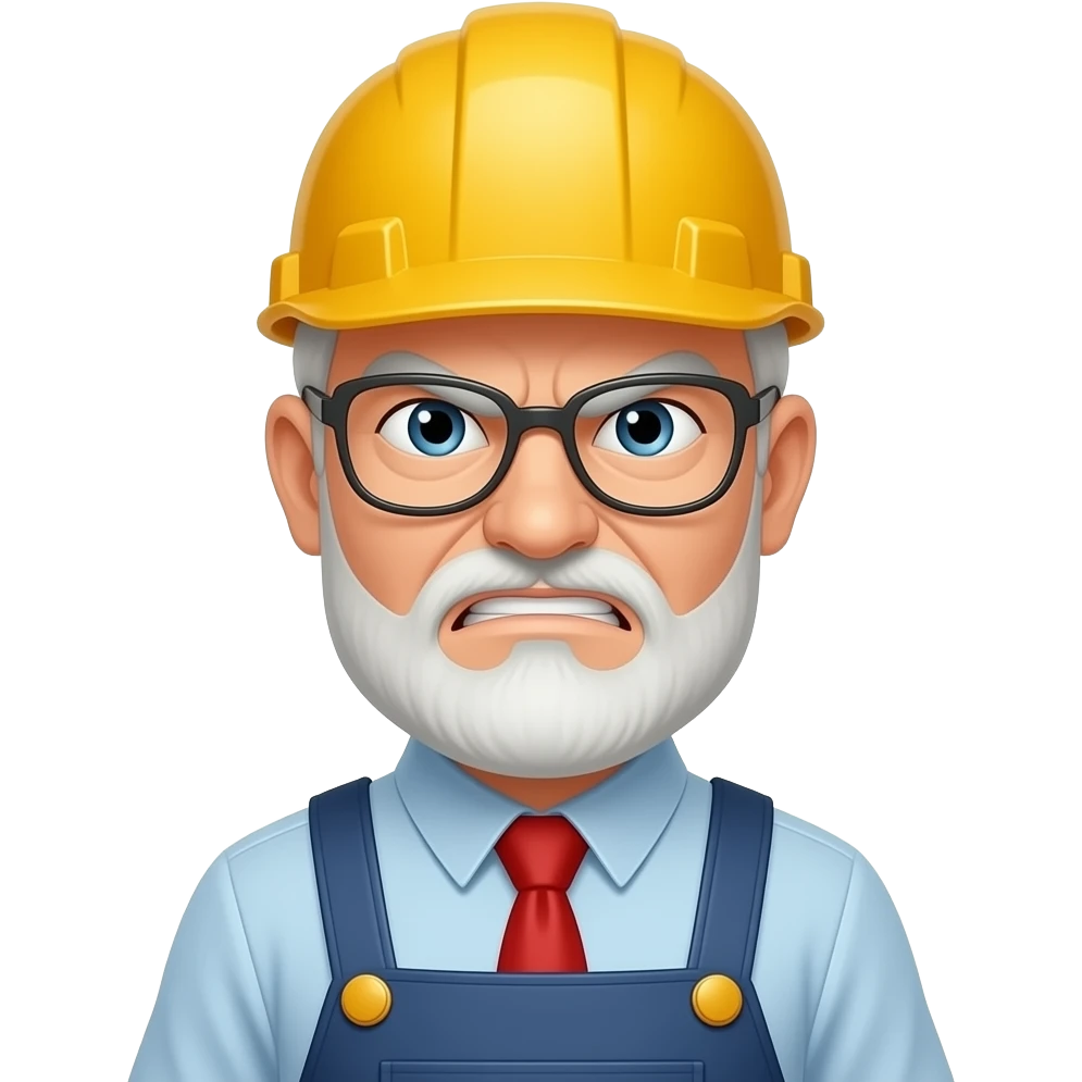 angry senior worker emoji