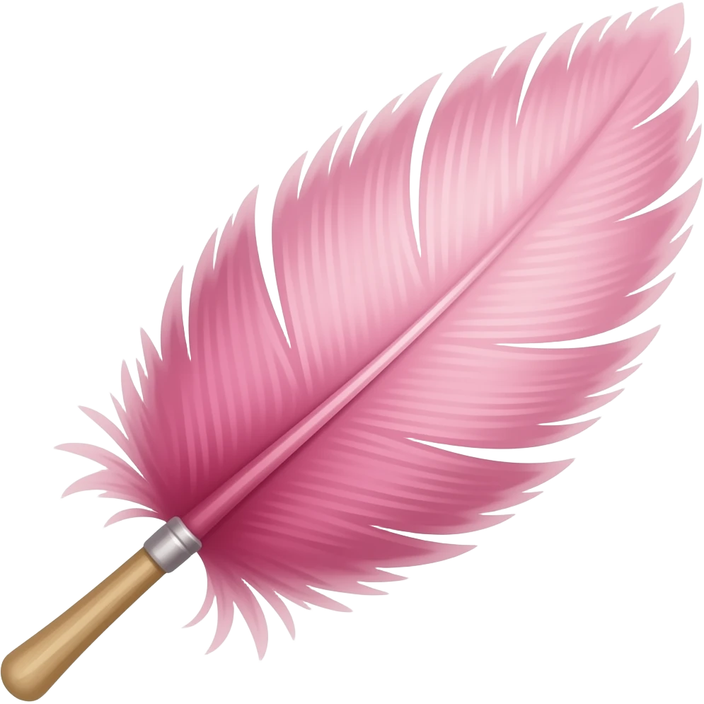 Pink feather duster emoji