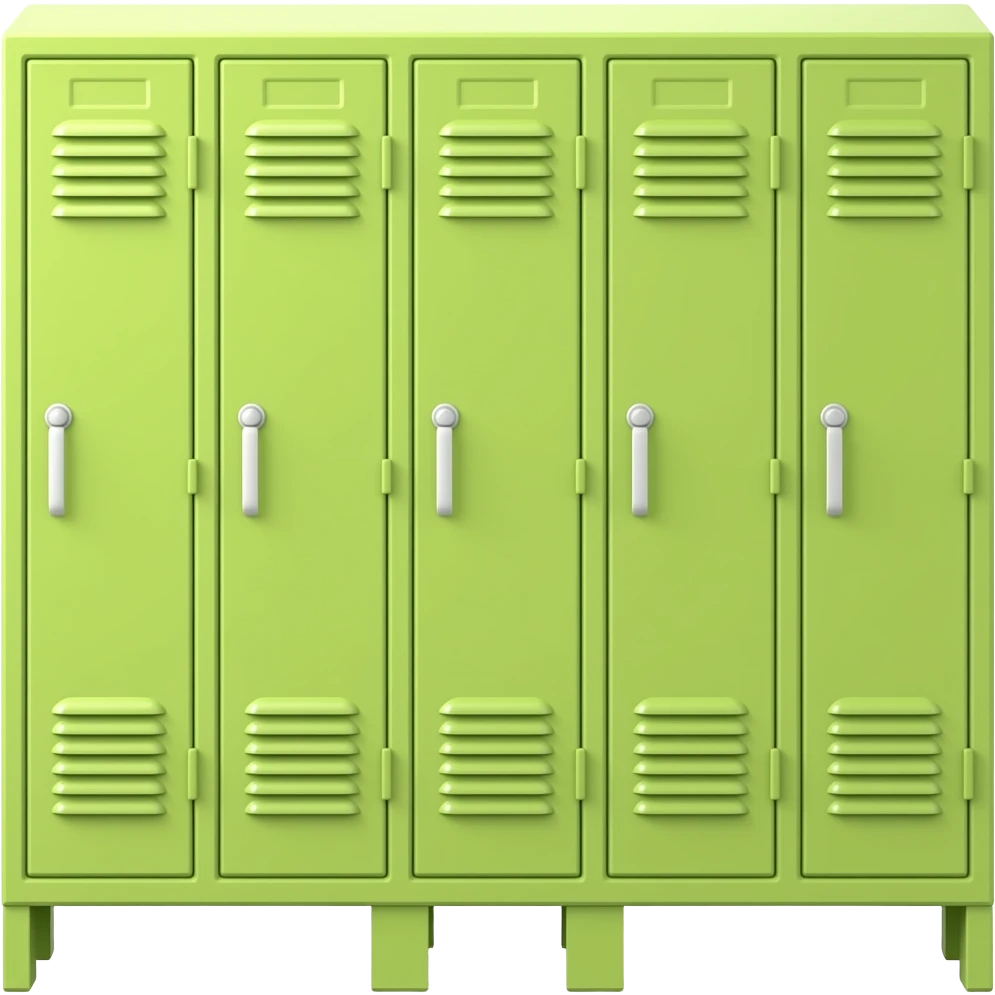 yellow green locker, transparent background inspired by barbie colour pallete emoji