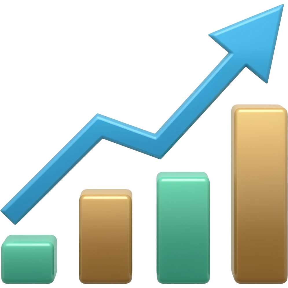 upward graph emoji
