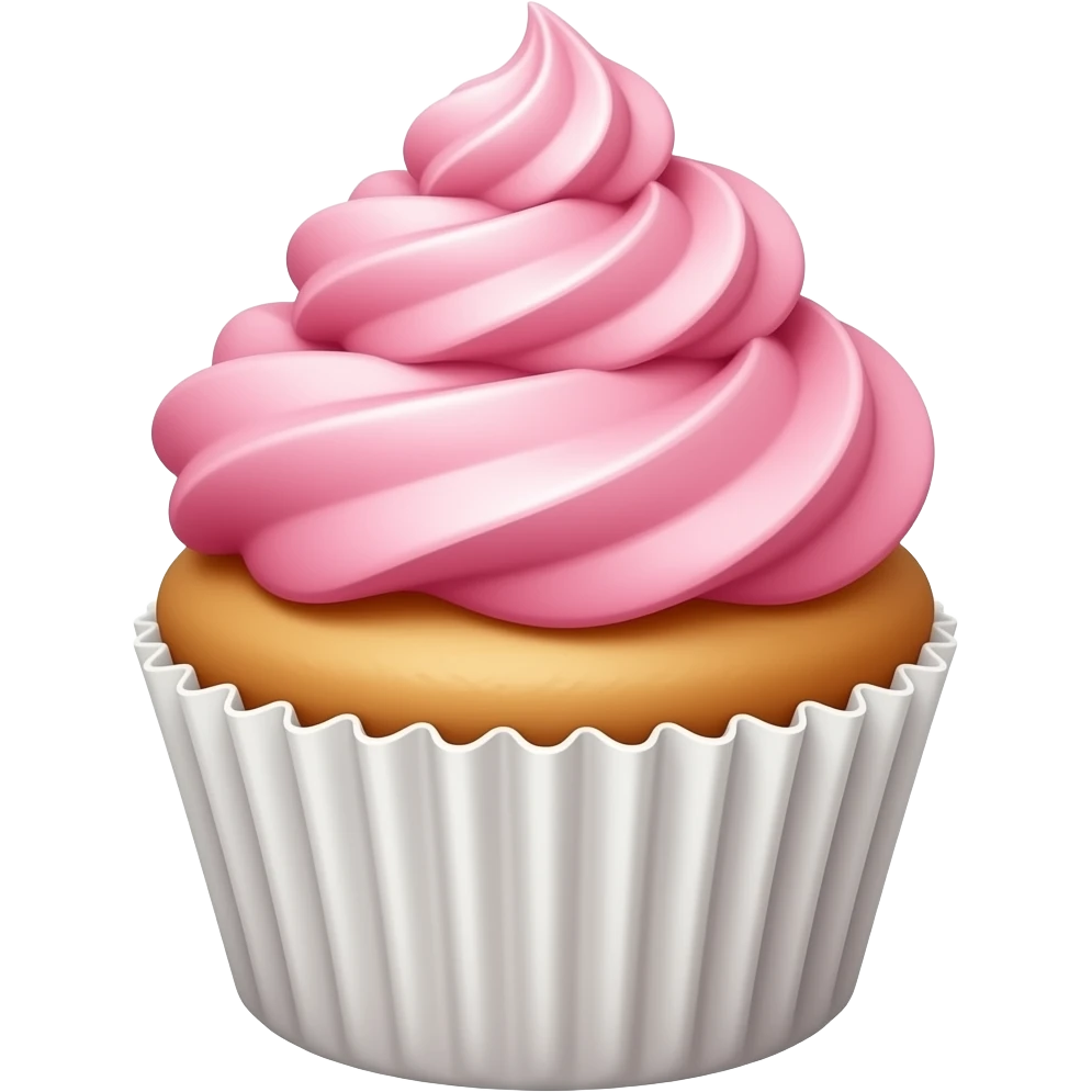 Cupcake with pink icing emoji