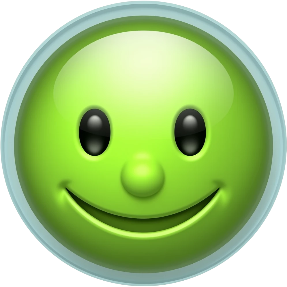 Смайлик в зелёном кокошнике emoji