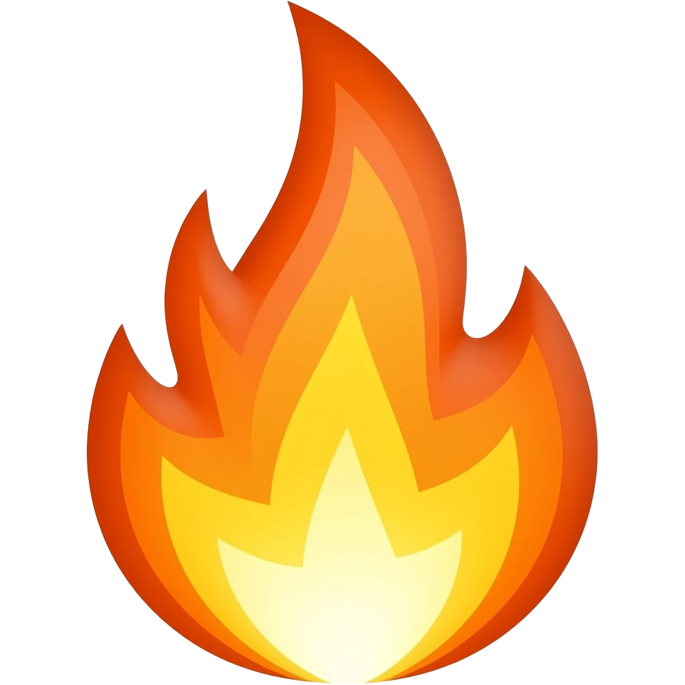 Yellow fire emoji