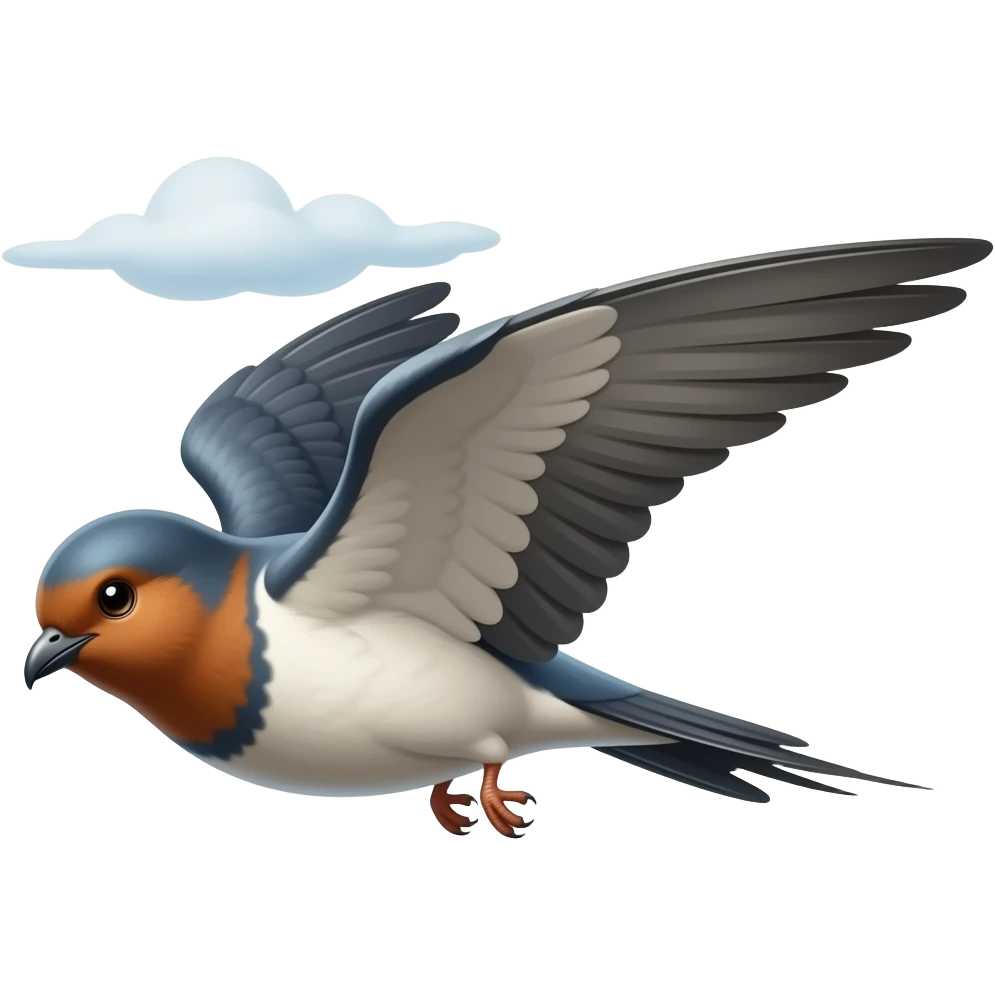 Wind bird emoji