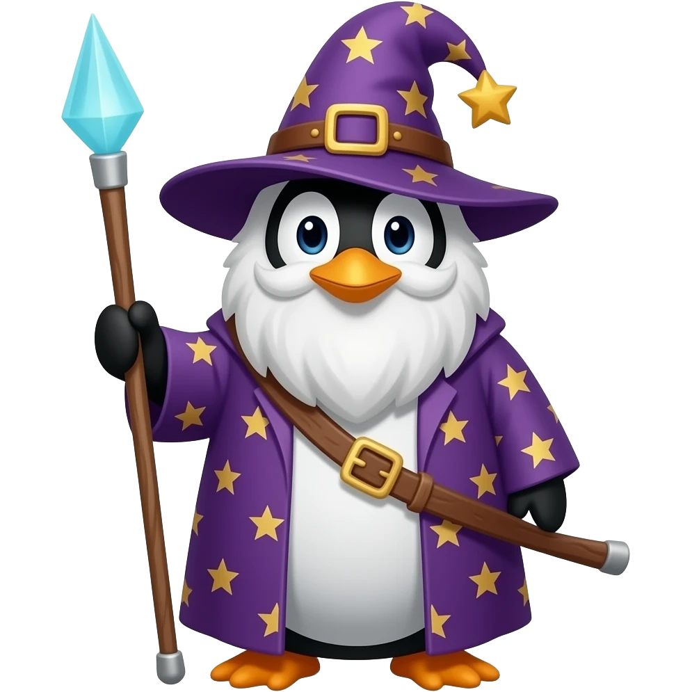 Penguin Wizard emoji