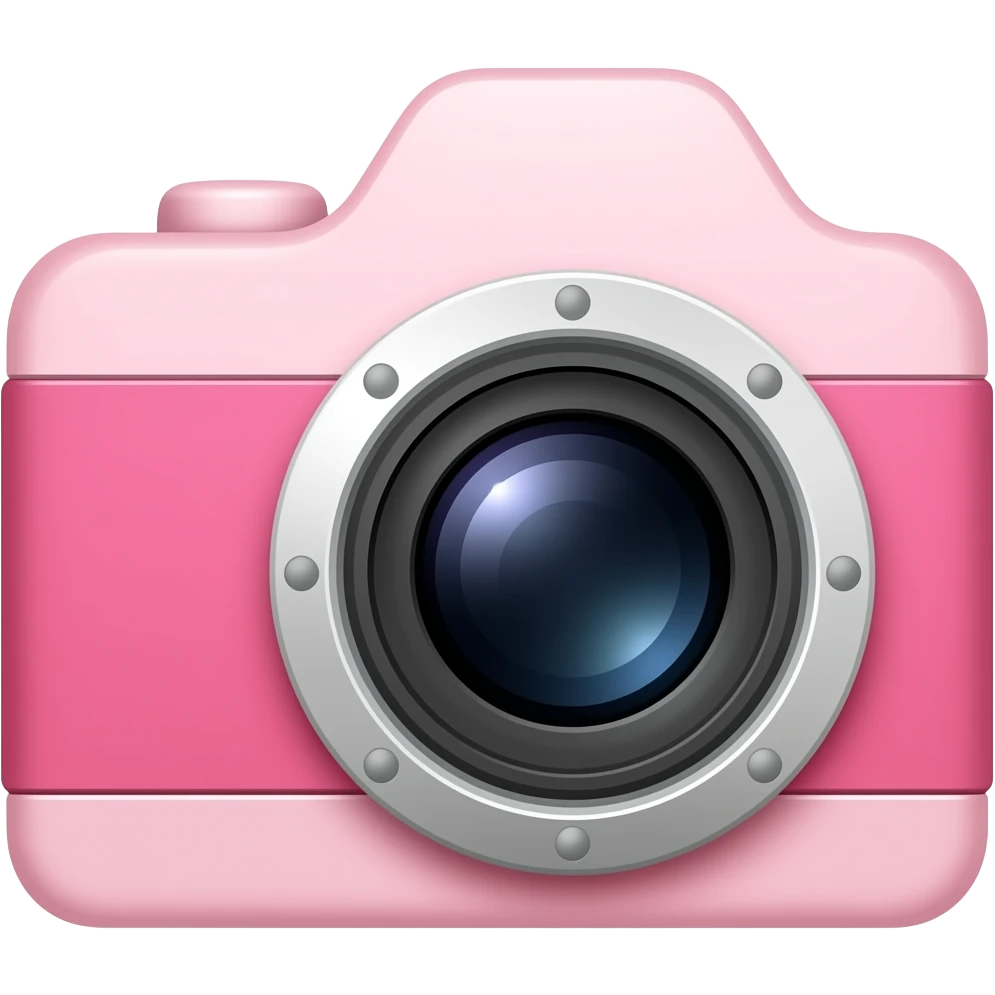 Нежно-розовый фотоаппарат emoji