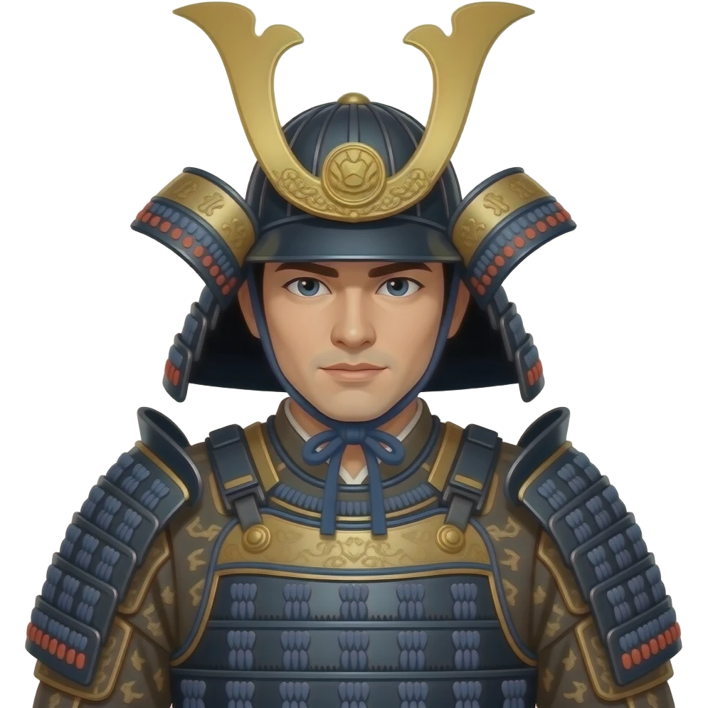a traditional samurai emoji