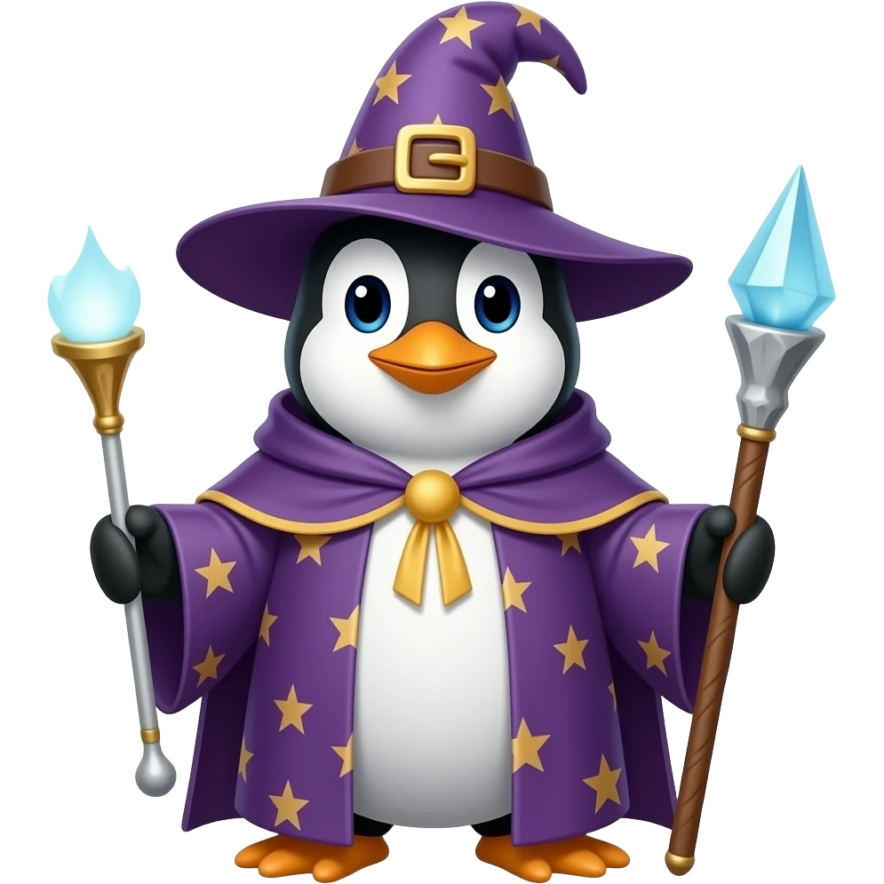 Penguin Wizard emoji