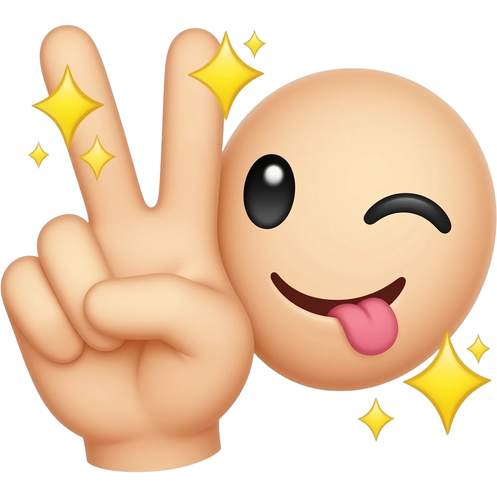 ✨✌🏻😜🤗 emoji