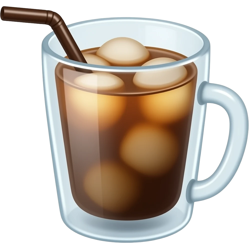 Café gelado  em emoji
