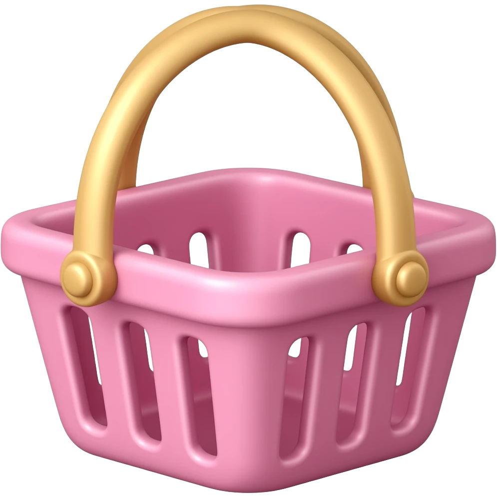 pink basket emoji