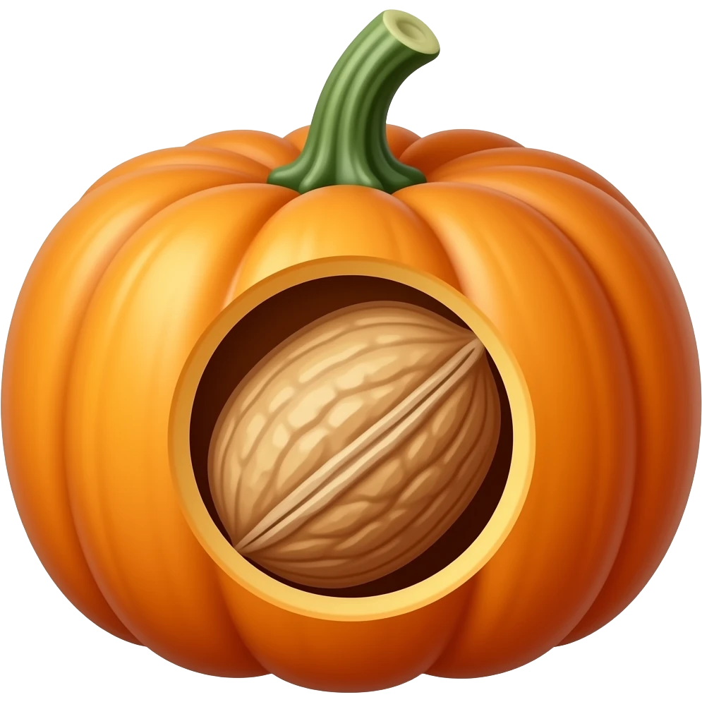 Nut pumpkin emoji