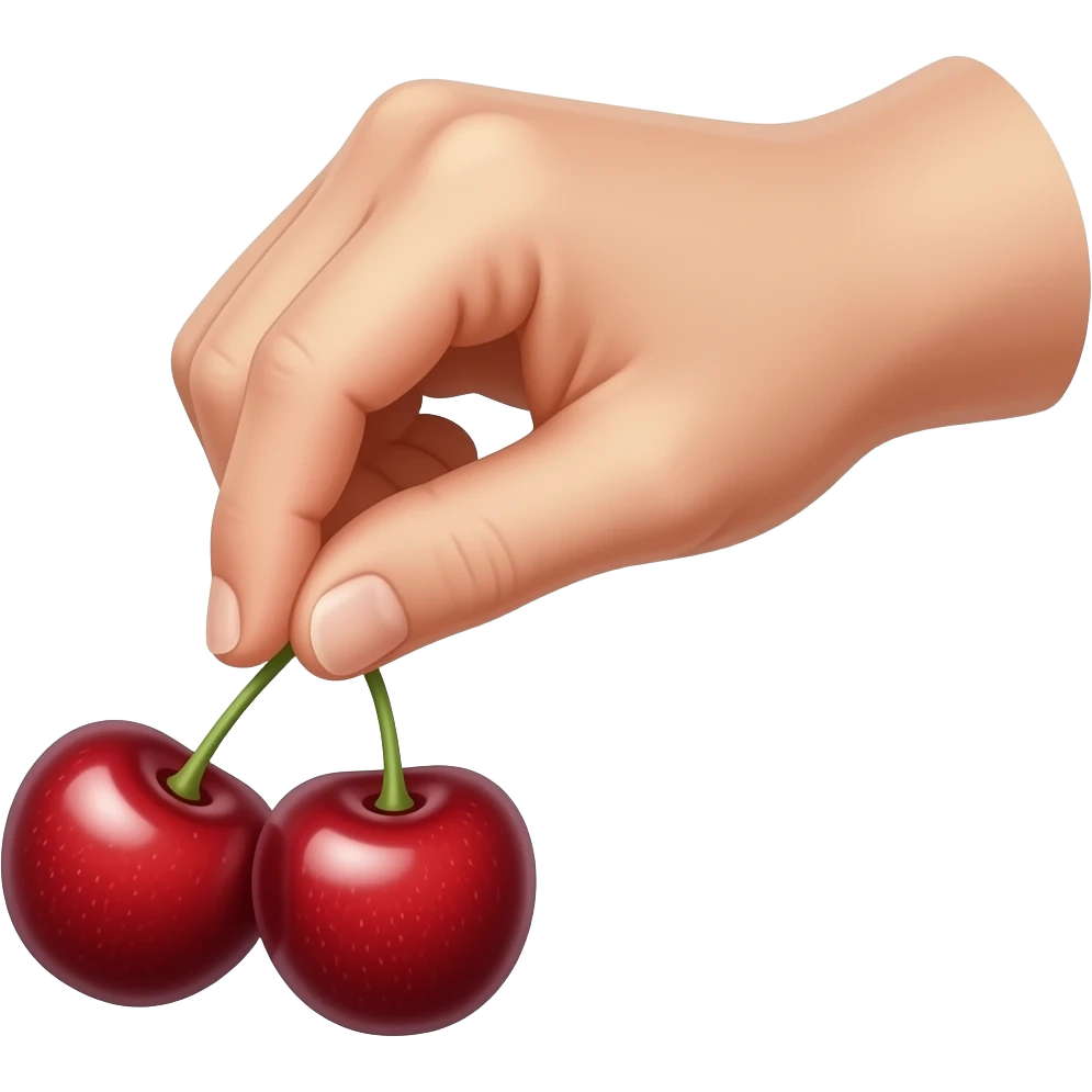 Licking cherries emoji