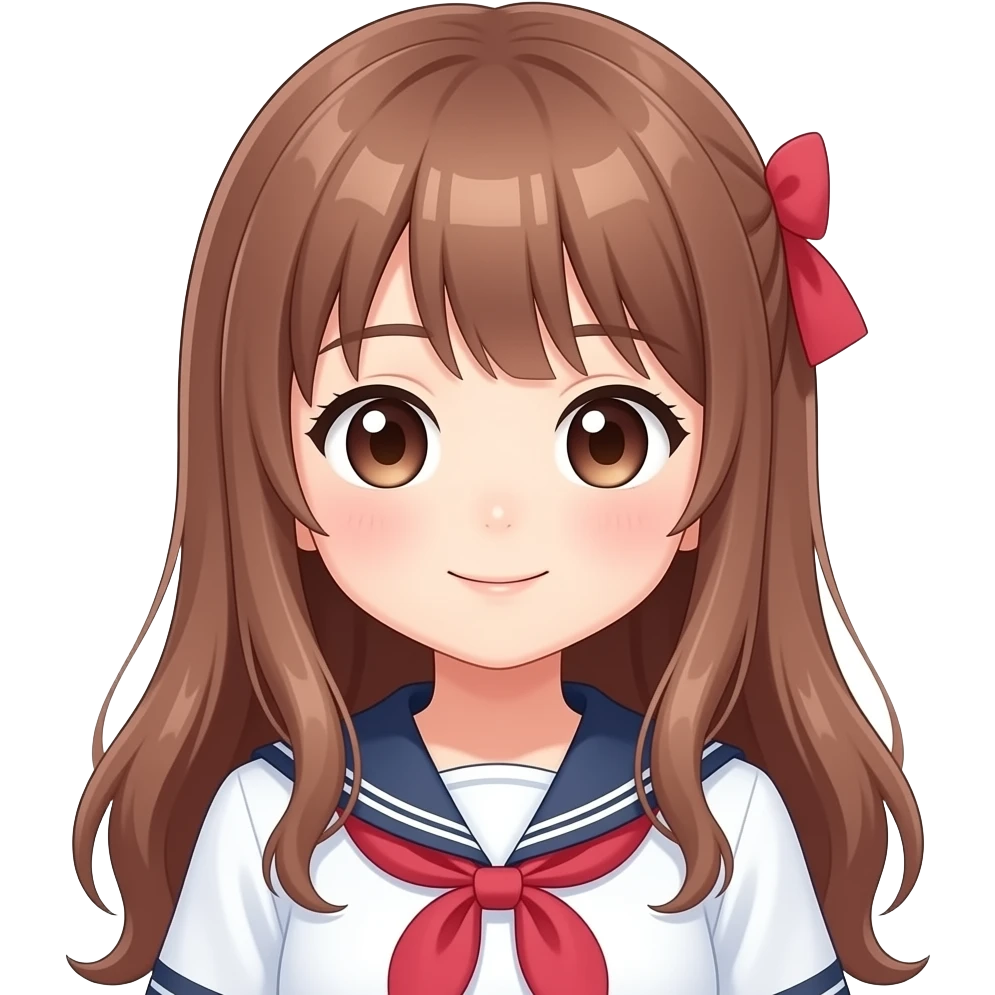 Cute anime girl emoji