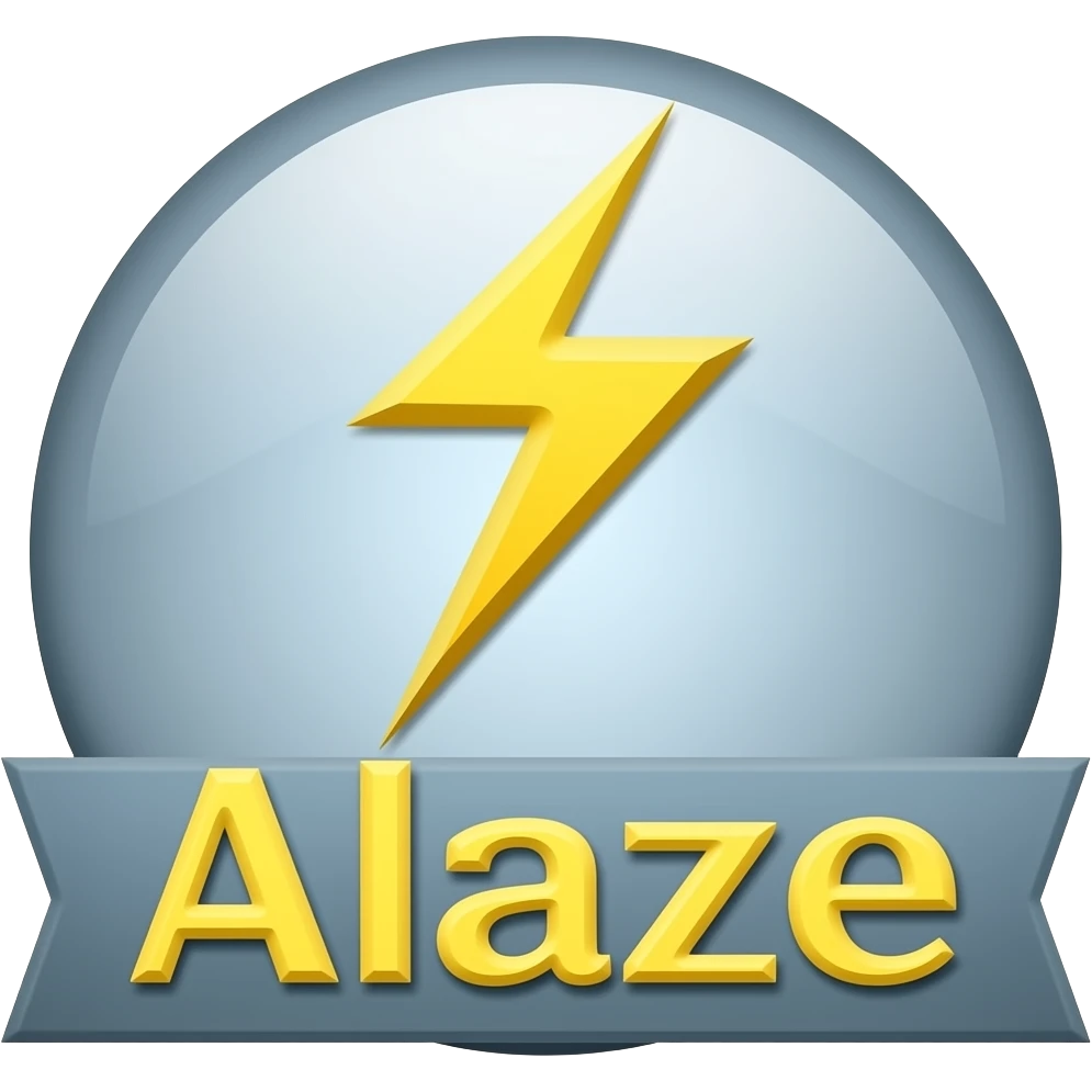 I want the name (Aljaze) with a lightning bolt symbol above it. emoji