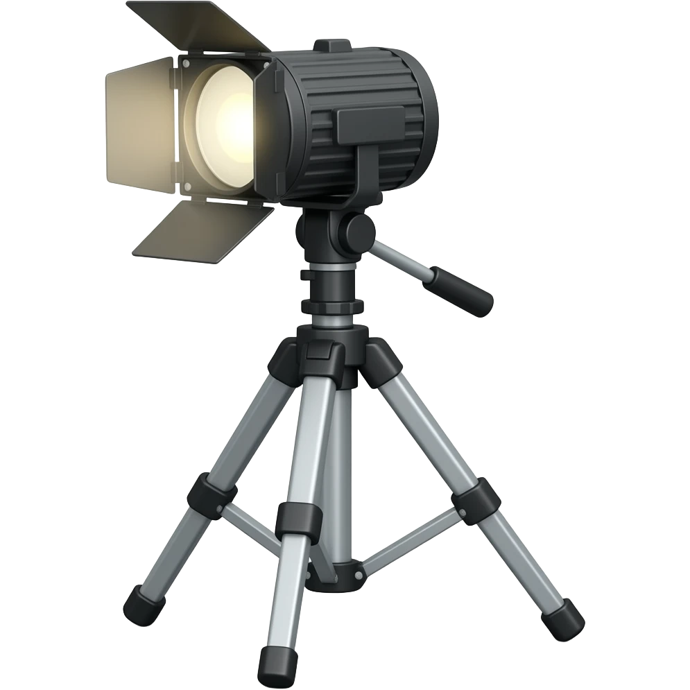 tripod with lighting emoji