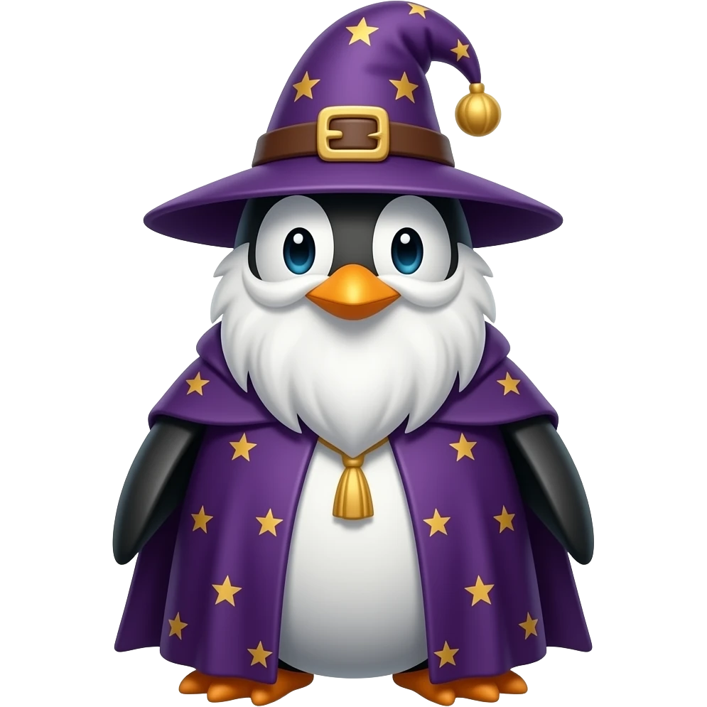 Penguin Wizard emoji