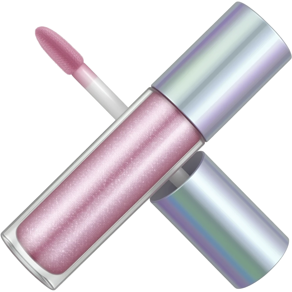 Clear hologram sparkle lipgloss emoji