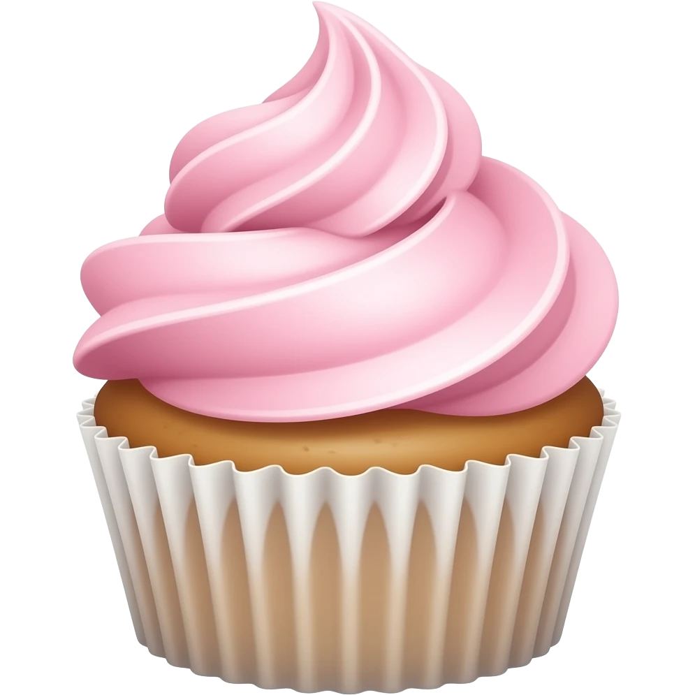 Cupcake with pink icing emoji