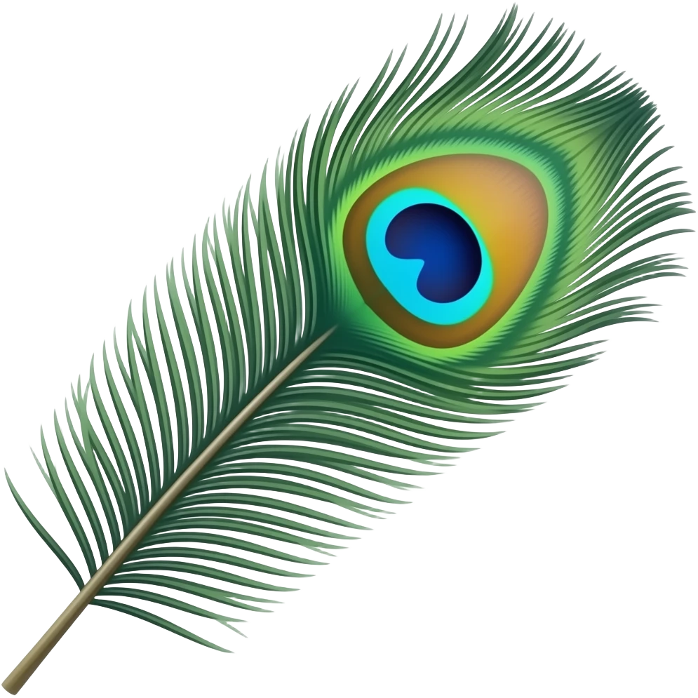 Single peacock feather emoji