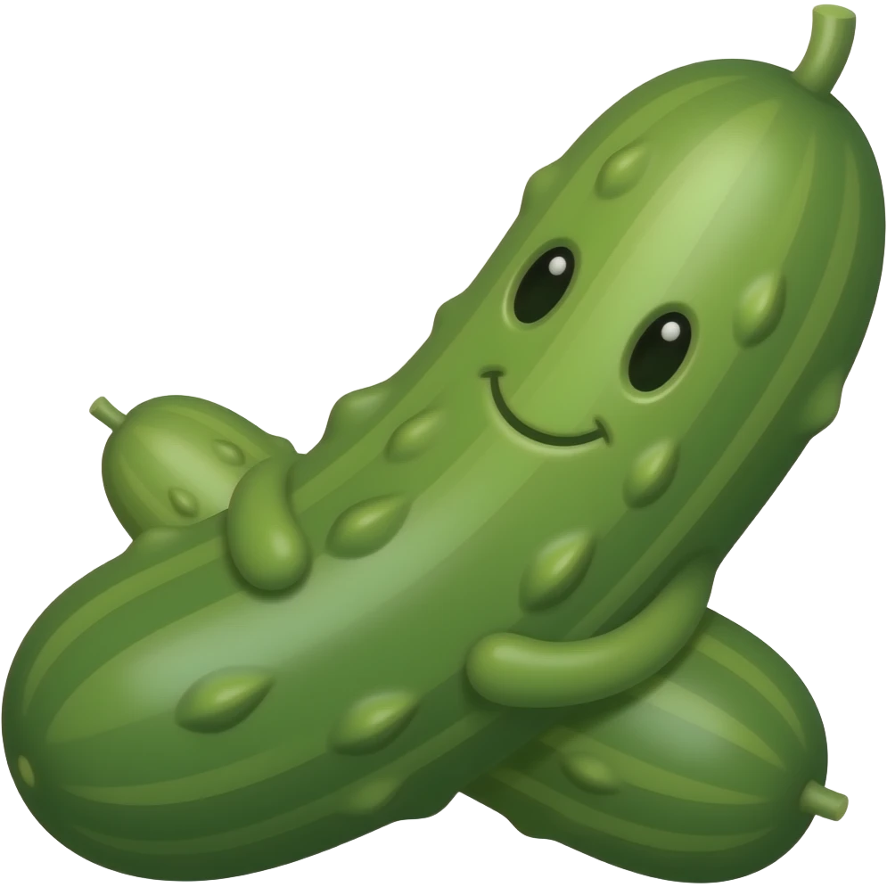 smiling pickle emoji