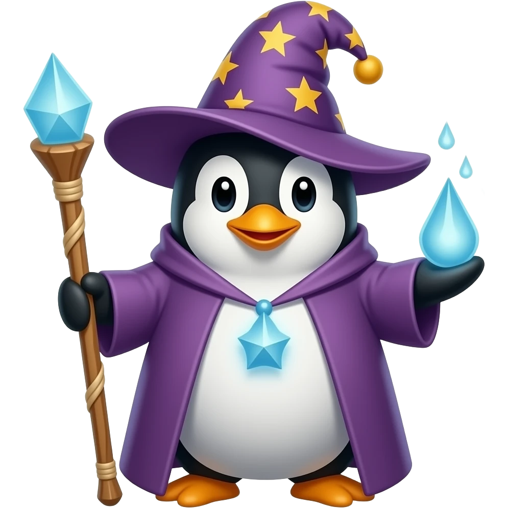 Penguin Wizard emoji