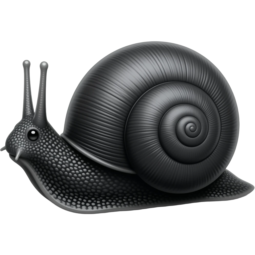 Чёрная улитка emoji