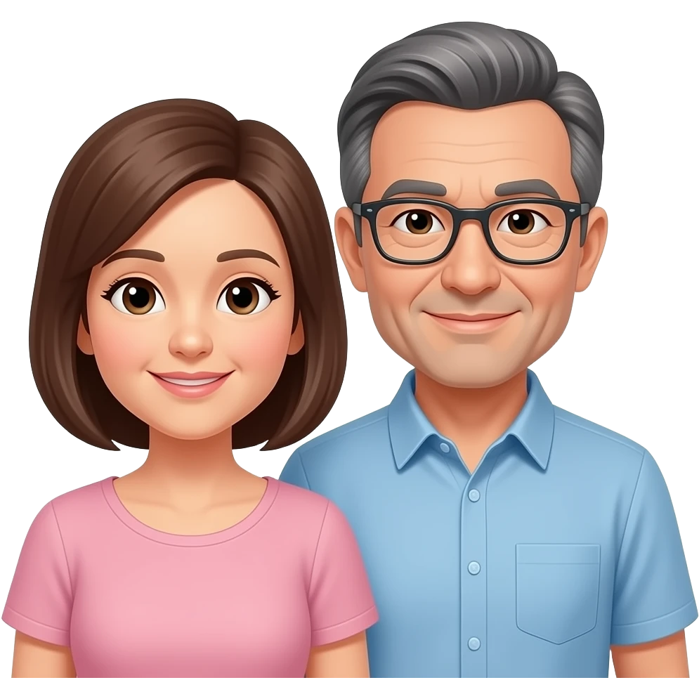 middle age couple emoji