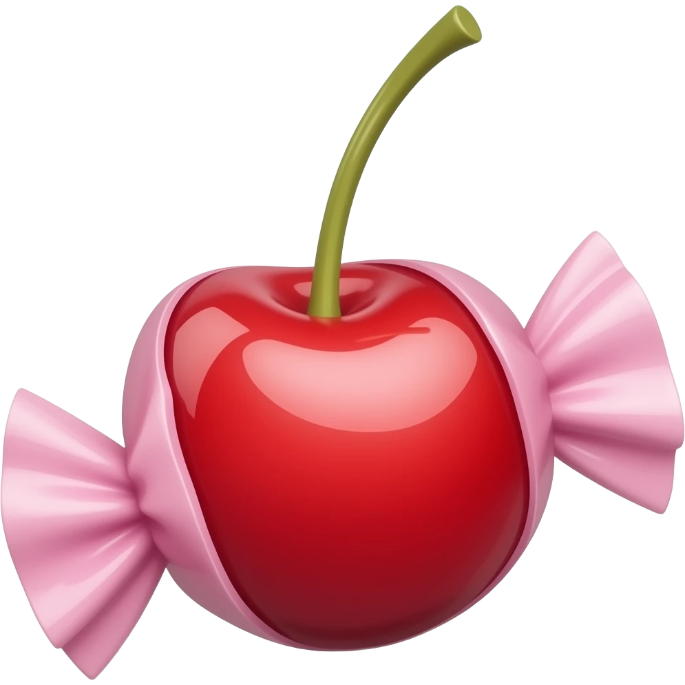 Red cherry pink candy emoji