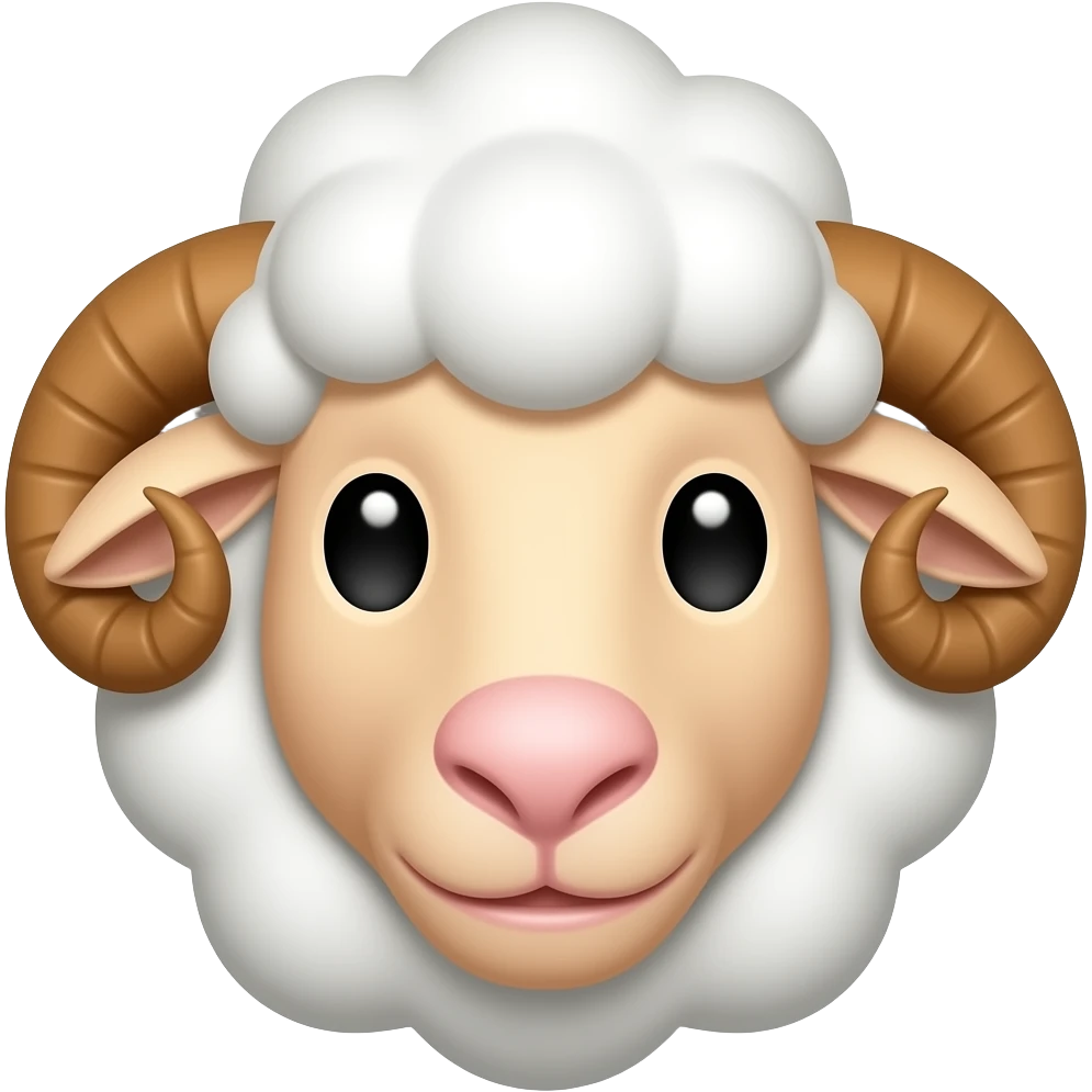 Sheep emoji face emoji