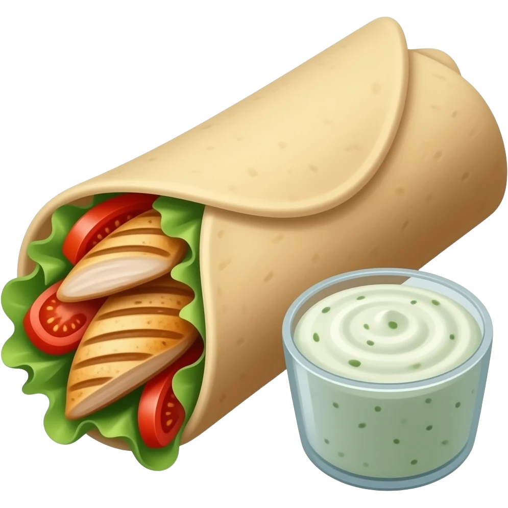 chicken wrap emoji