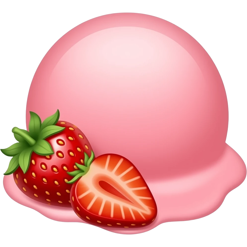 шарик мороженного клубника emoji