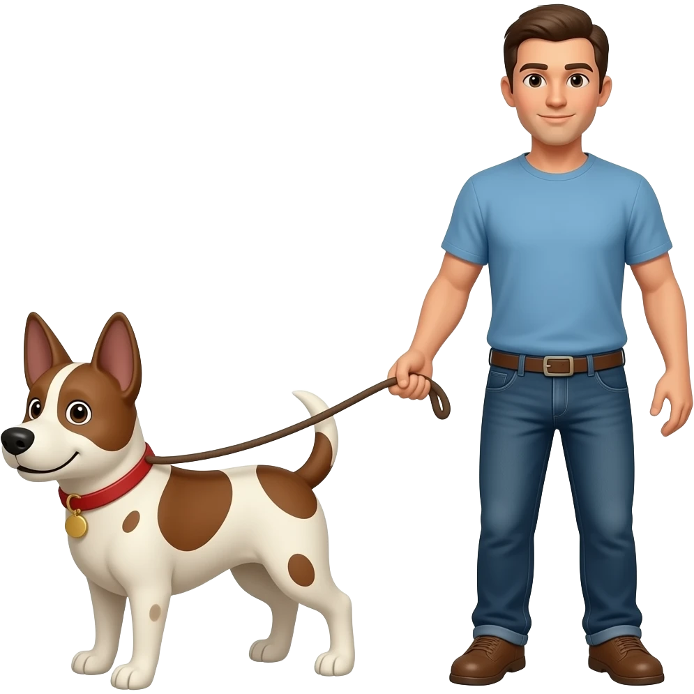 Dog using human emoji