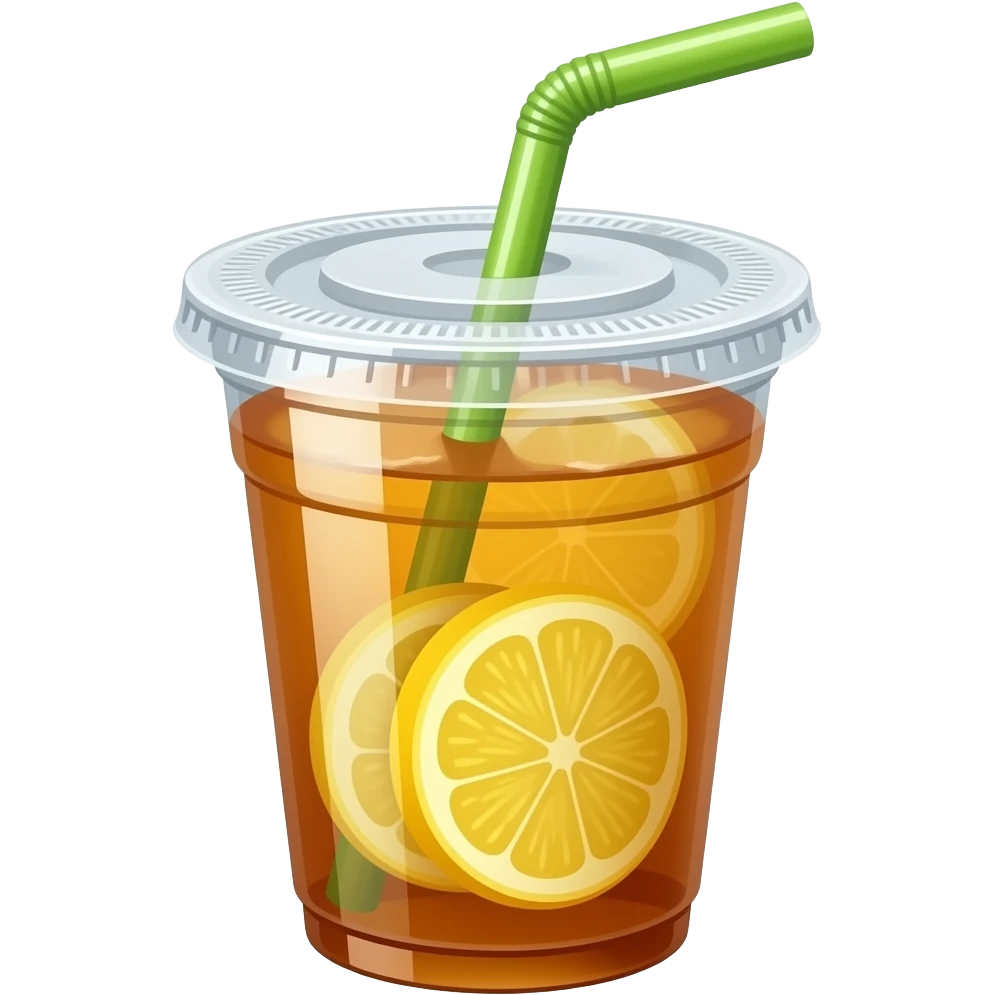 果茶 大杯 塑料杯 需要吸管 里面只要片状柠檬 emoji