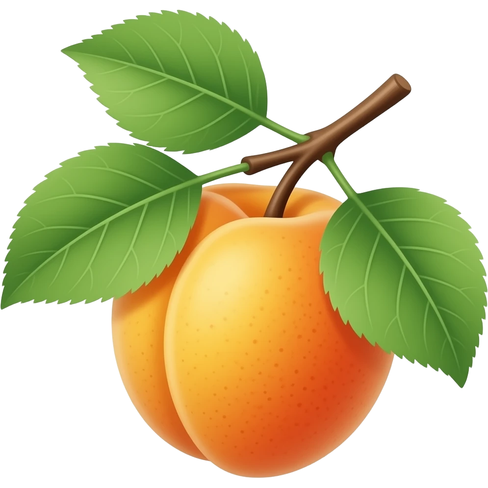 Фотореализм алыча на ветке emoji
