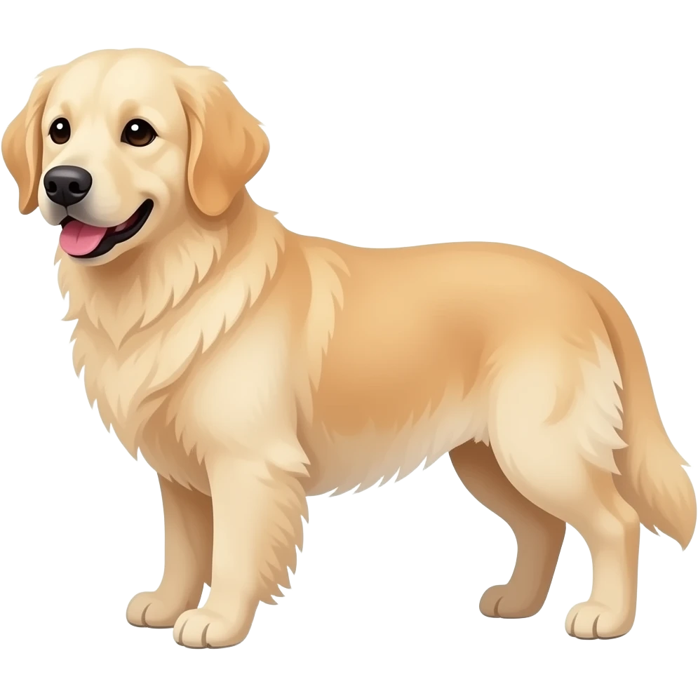 white english cream golden retriever emoji