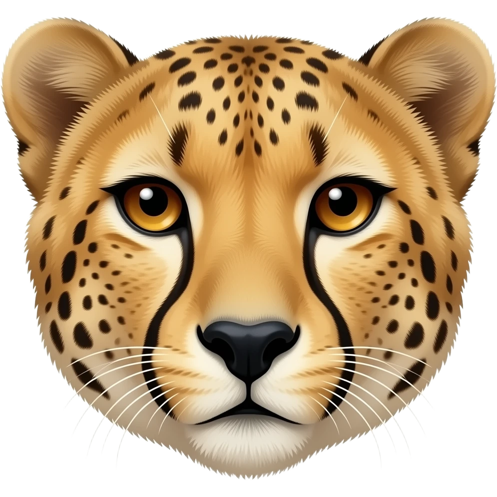 Cheetah face, front view emoji