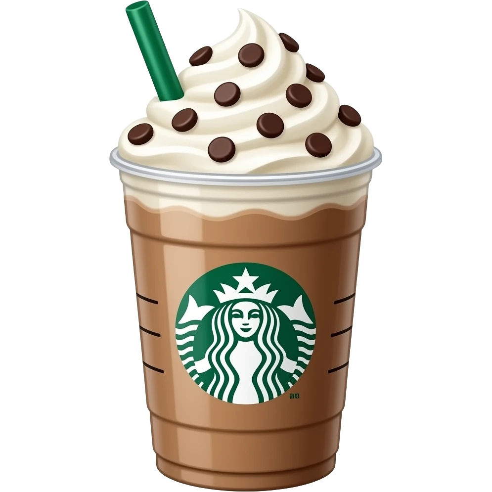 Starbucks Frappe choco chips emoji